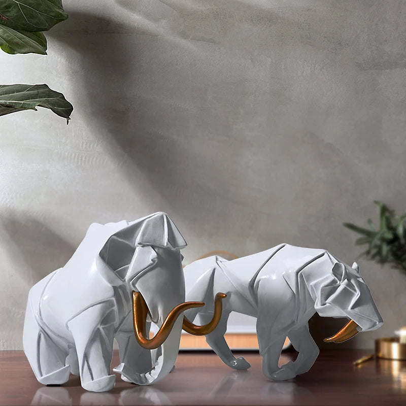 Saber Tooth Tiger and White Elephant