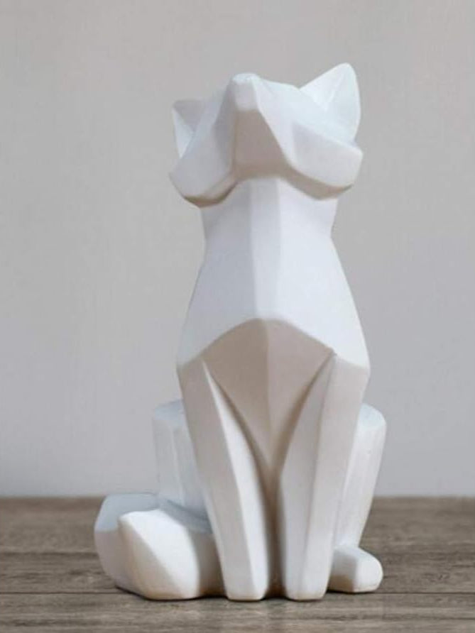 Geometric White Fox Duo