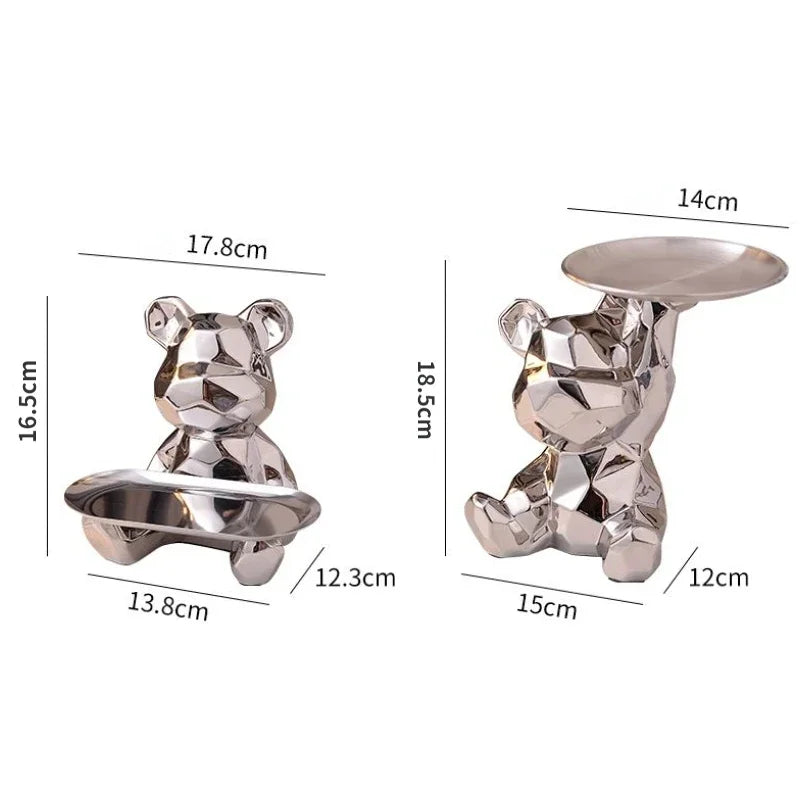 Gilded Luxe Serving Bear with Tray