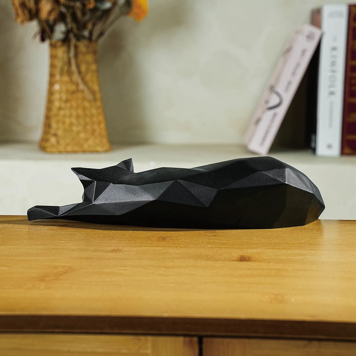 Adorable Geometric Cat Lazing and Resting