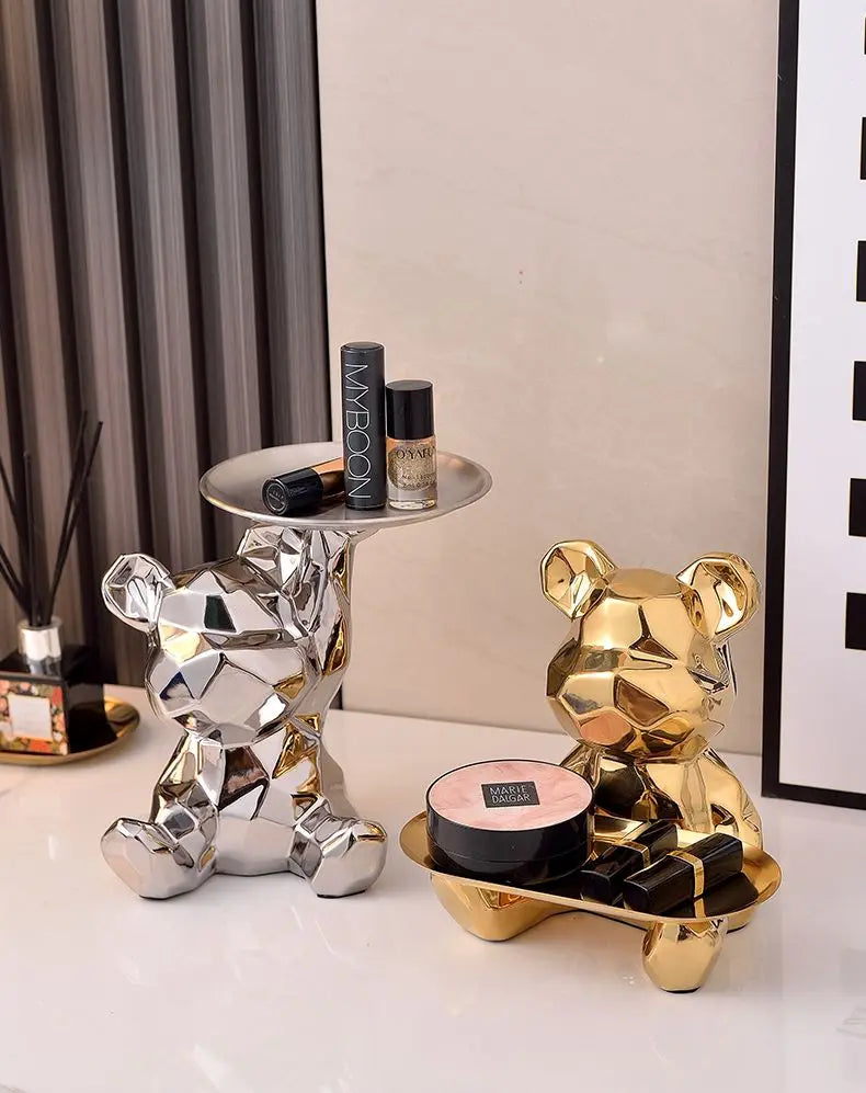 Gilded Luxe Serving Bear with Tray