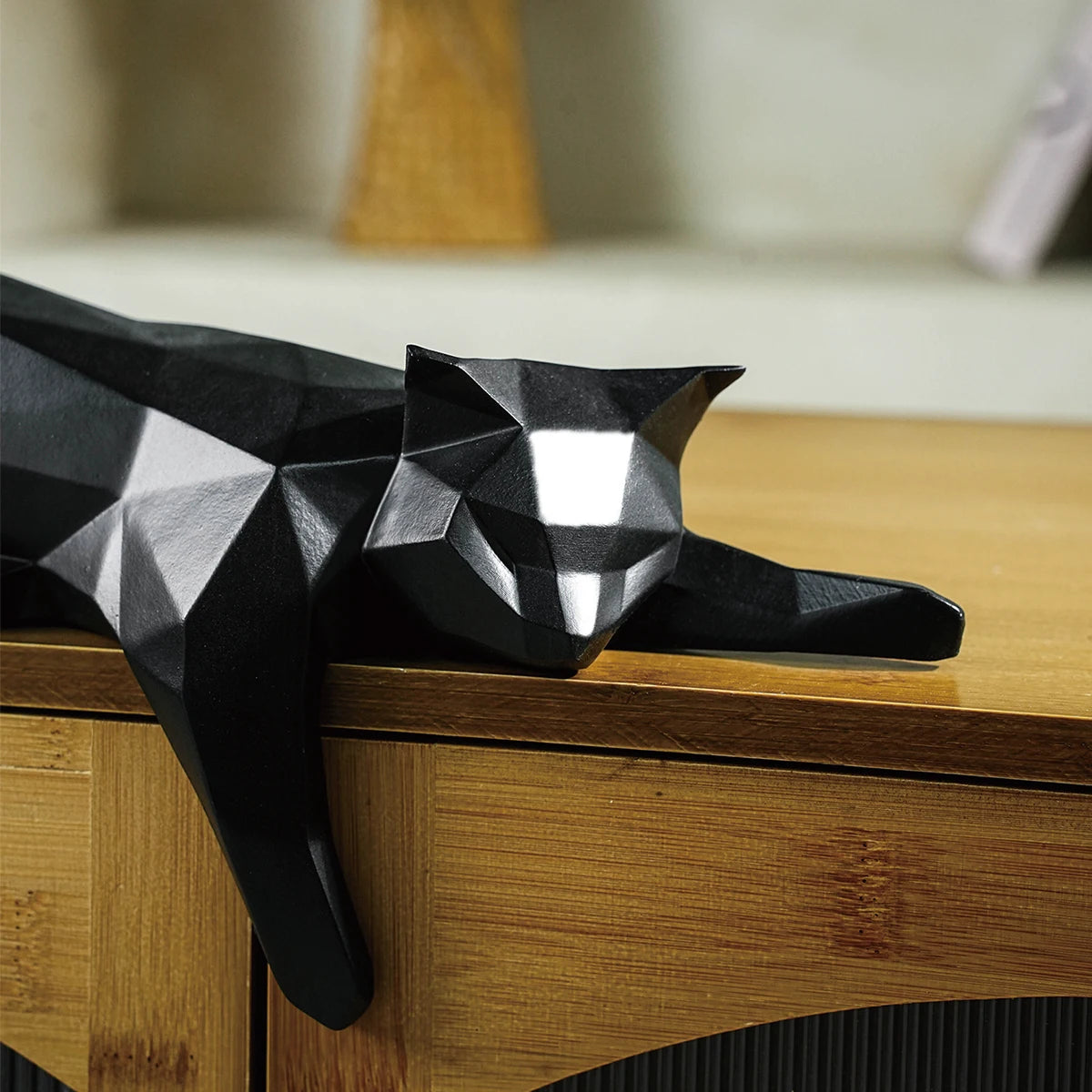Adorable Geometric Cat Lazing and Resting