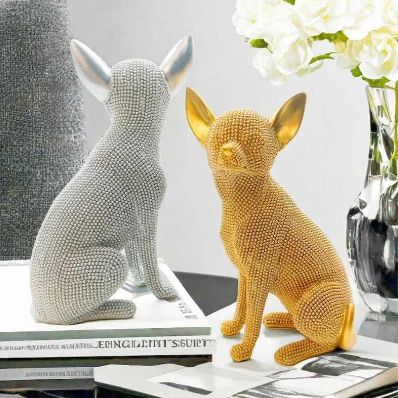 Handmade Stylish Pet Chihuahua Statue