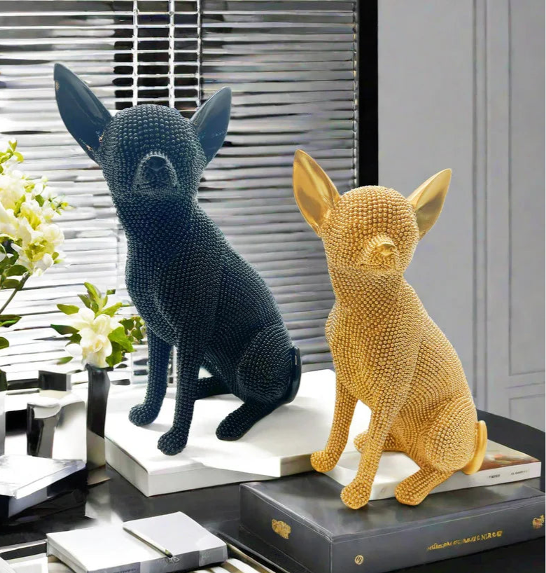 Handmade Stylish Pet Chihuahua Statue