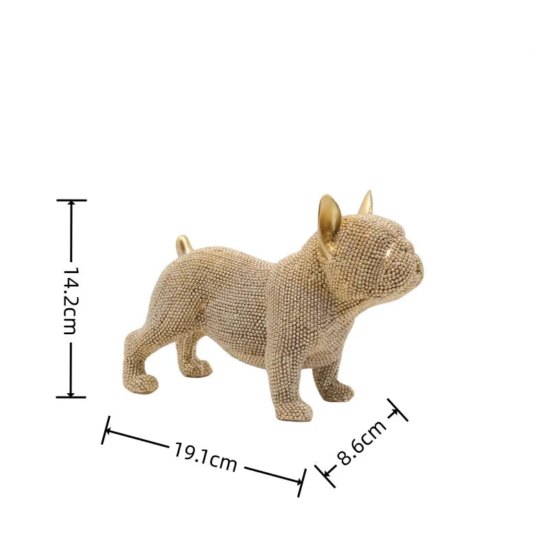 Stylish Pet Bulldog in Beaded Design
