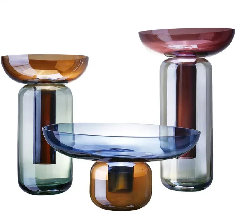 Gradient Colored Glass Vase
