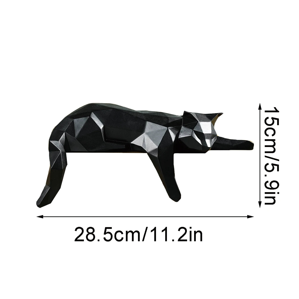 Adorable Geometric Cat Lazing and Resting