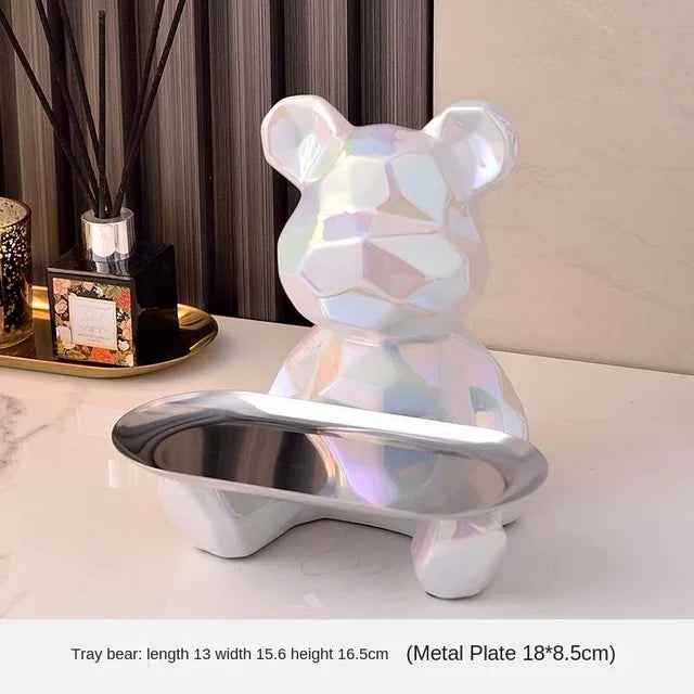 Gilded Luxe Serving Bear with Tray