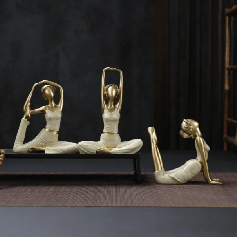 Yoga Pose Art Figurines (Set of 3 pieces)