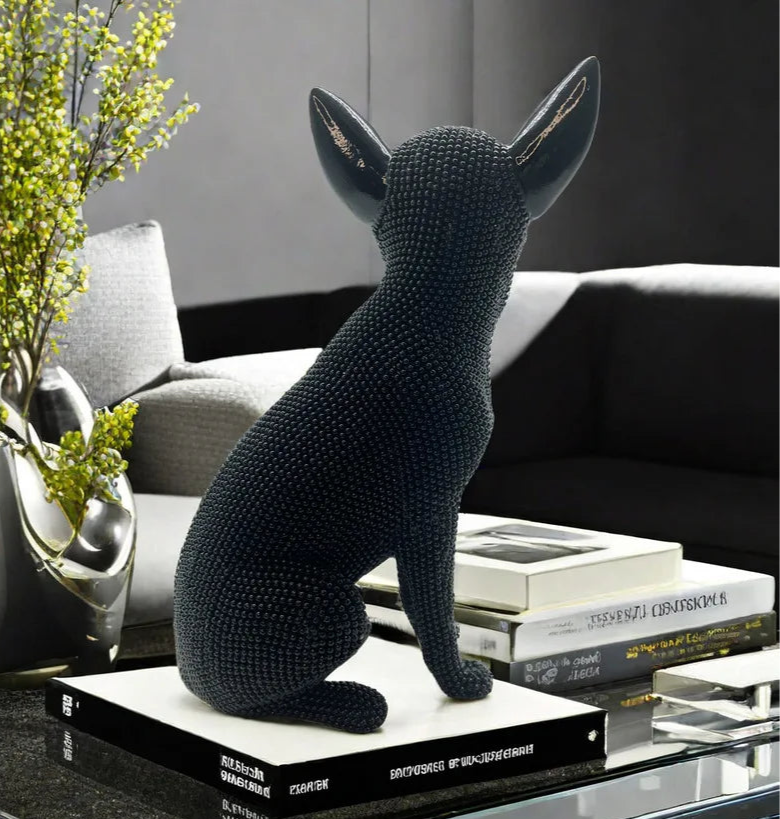 Handmade Stylish Pet Chihuahua Statue