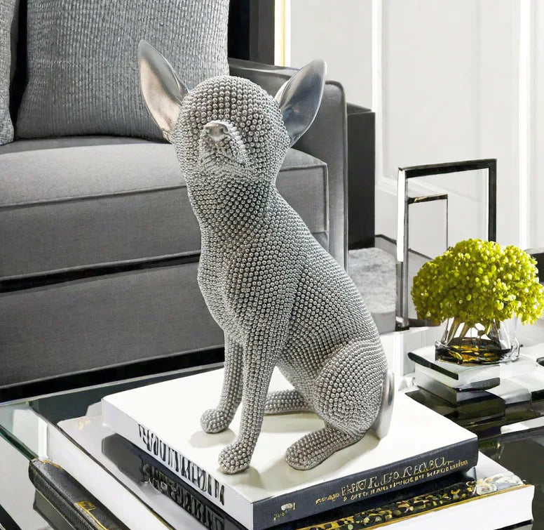 Handmade Stylish Pet Chihuahua Statue