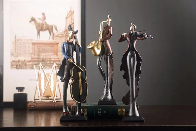 A Band of Four Musicians - Guitarist, Cellist, Violinist, Saxaphonist