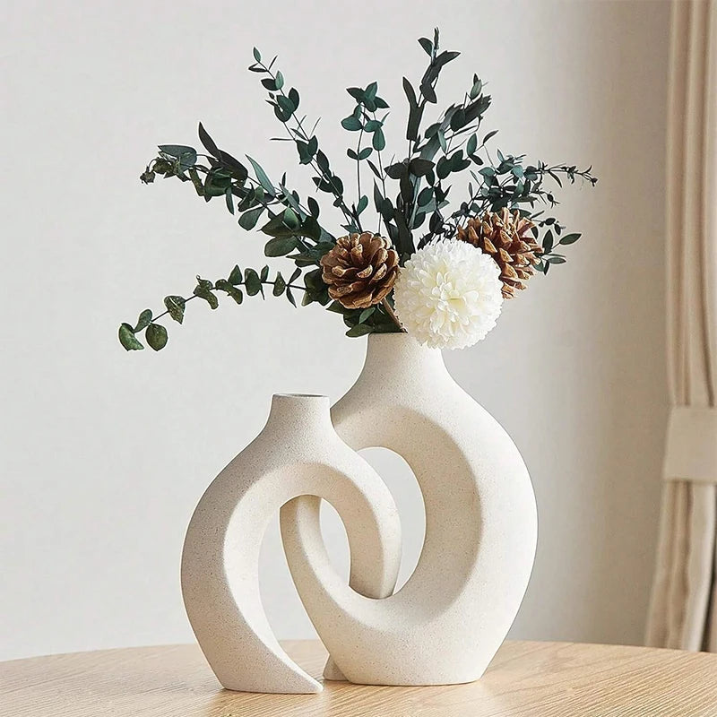 Nordic Curve Artisan Vase Set