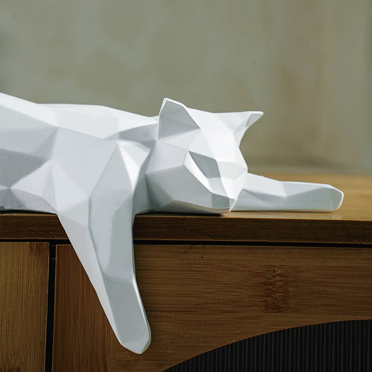 Adorable Geometric Cat Lazing and Resting
