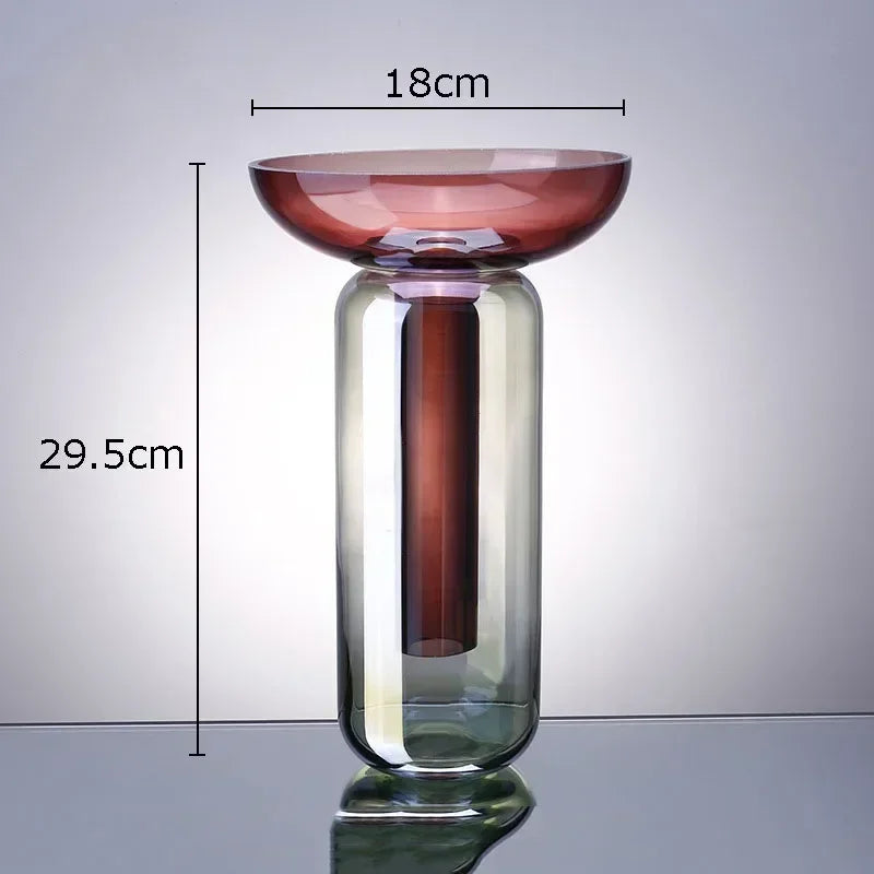 Gradient Colored Glass Vase