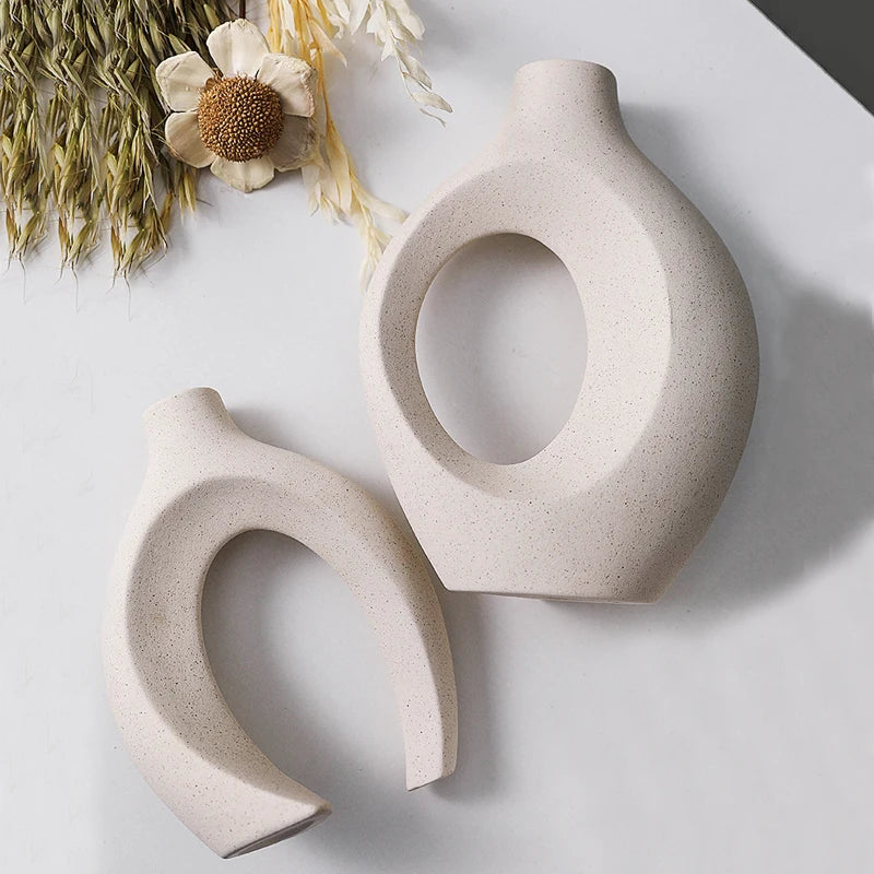 Nordic Curve Artisan Vase Set