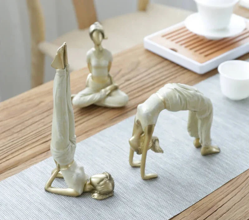 Yoga Pose Art Figurines (Set of 3 pieces)
