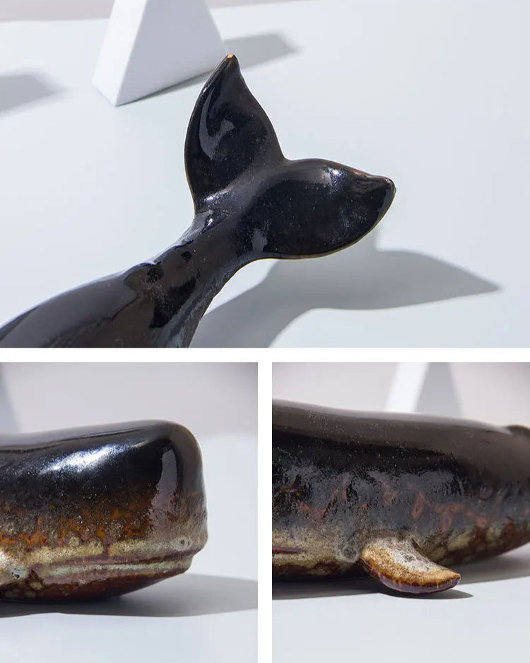 Creative Whale Ceramic Sculpture