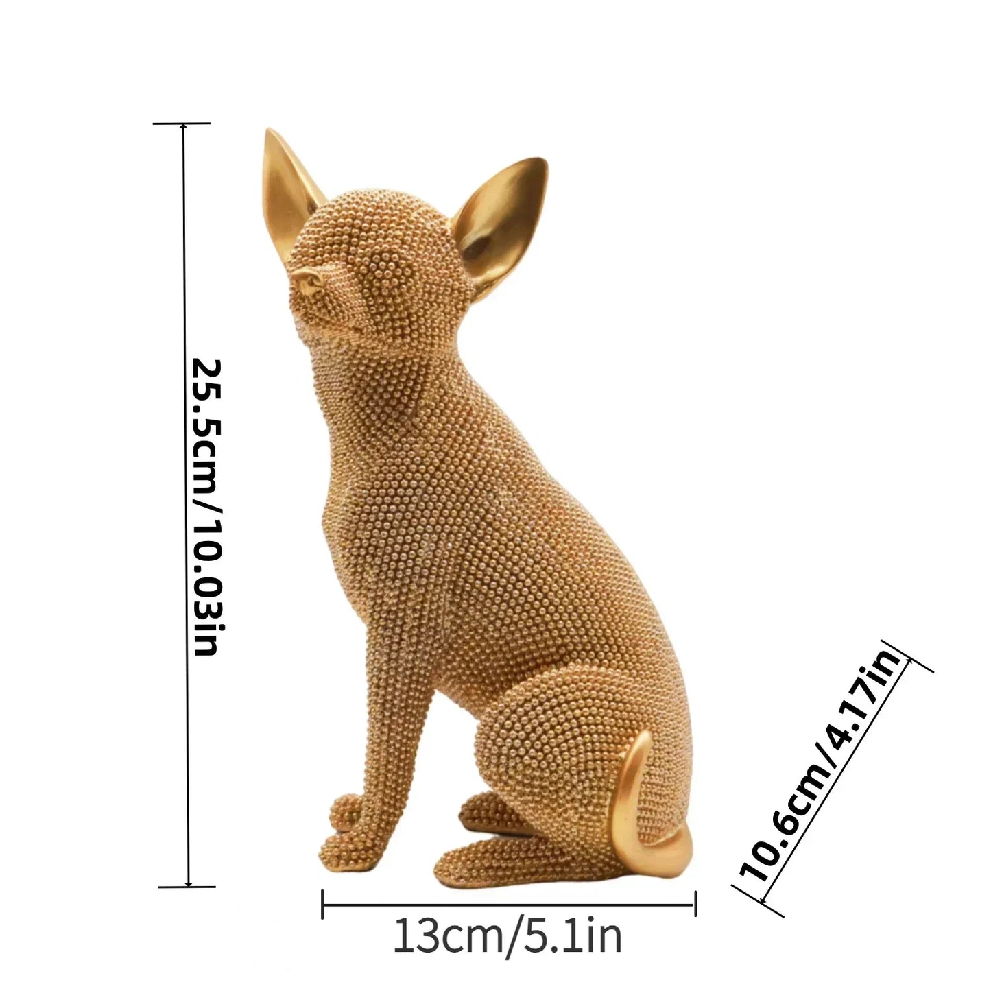 Handmade Stylish Pet Chihuahua Statue