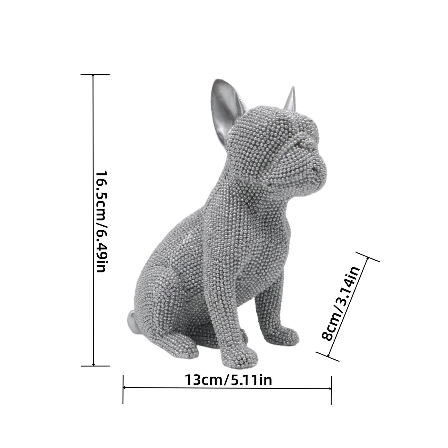 Stylish Pet Bulldog in Beaded Design