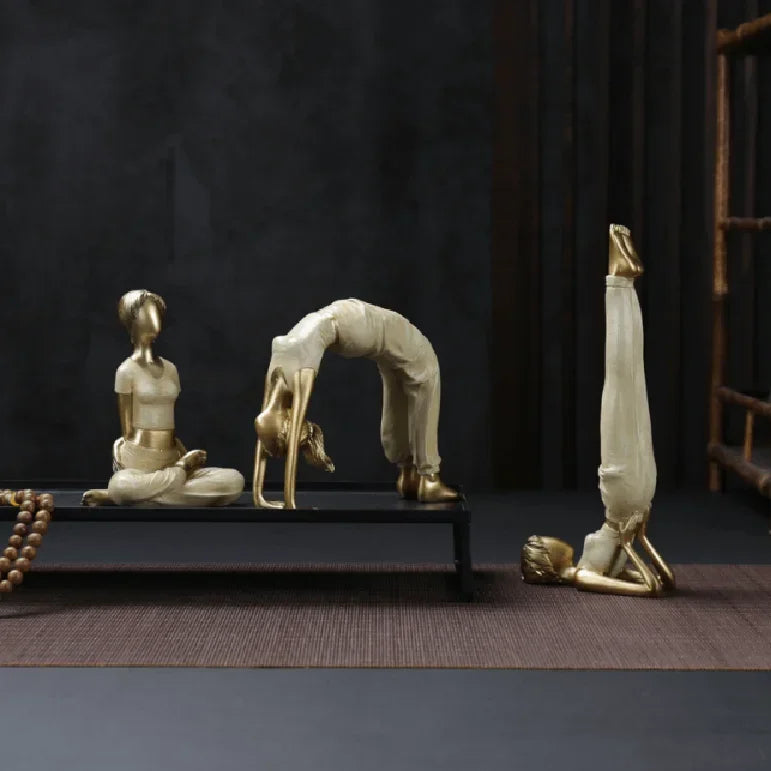 Yoga Pose Art Figurines (Set of 3 pieces)