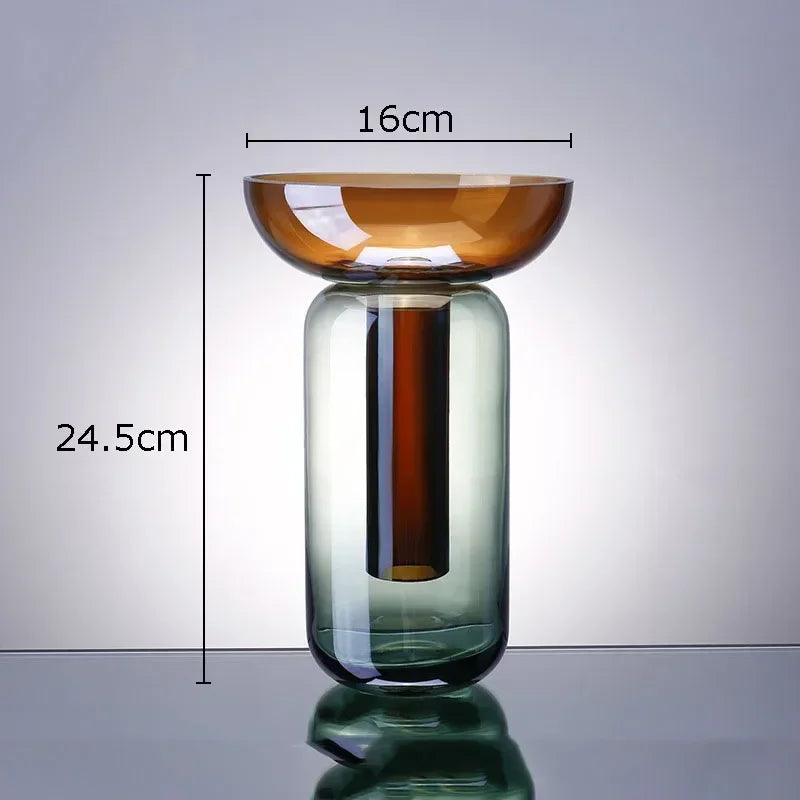 Gradient Colored Glass Vase