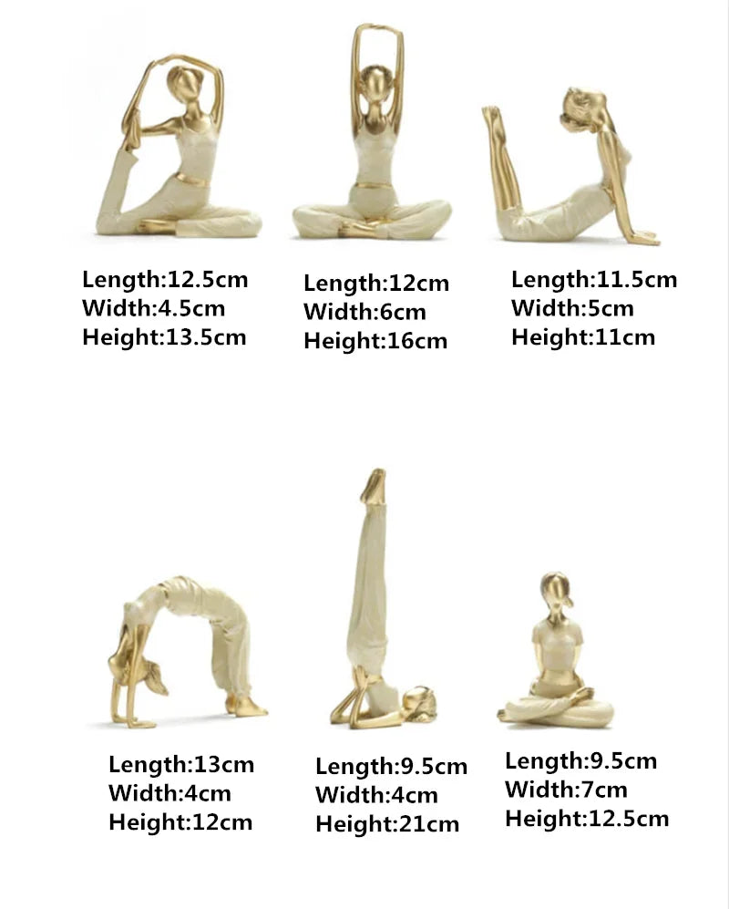 Yoga Pose Art Figurines (Set of 3 pieces)
