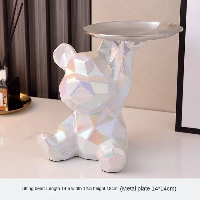 Gilded Luxe Serving Bear with Tray