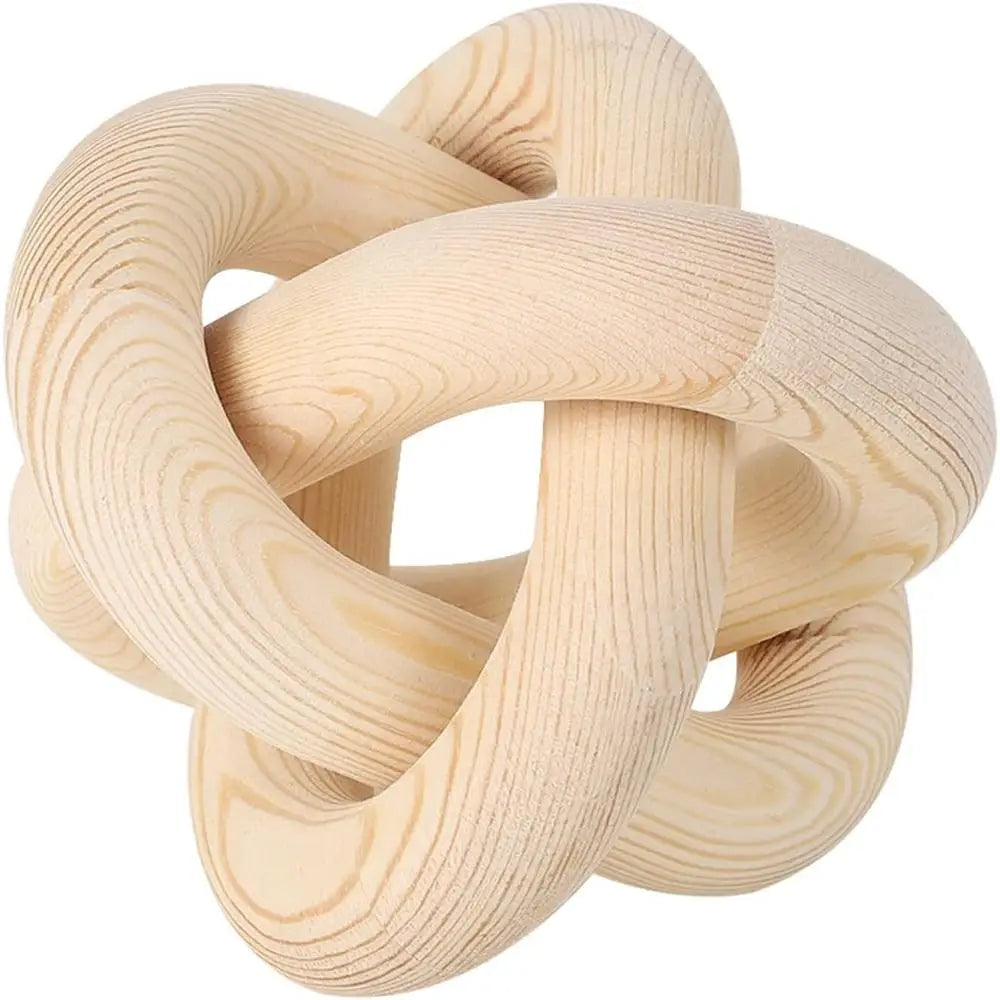 Rustic 3-Link Pine Wood Knot Art Decor