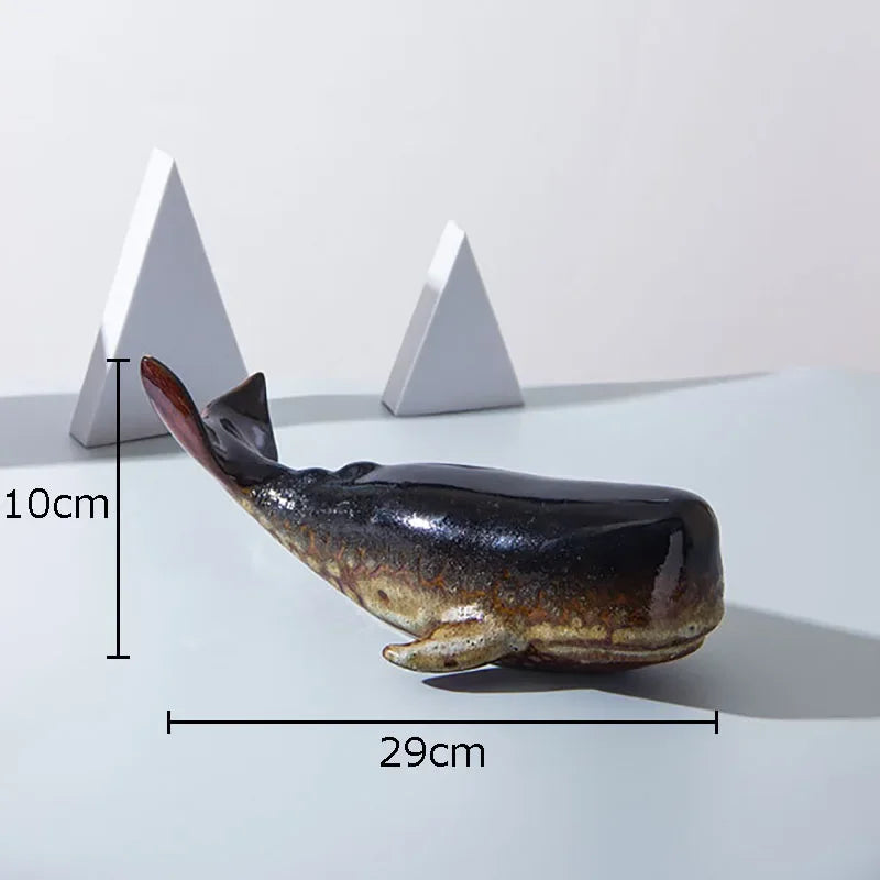 Creative Whale Ceramic Sculpture