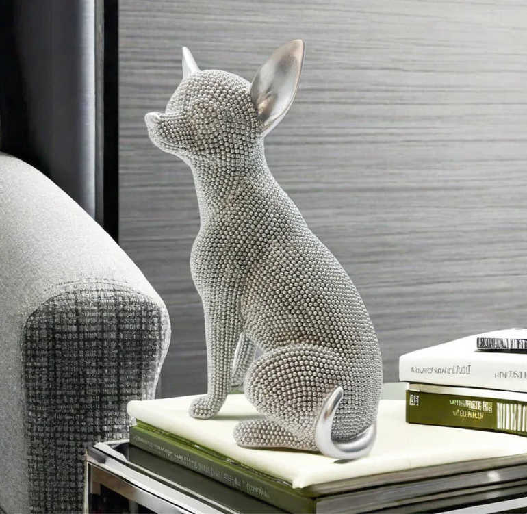 Handmade Stylish Pet Chihuahua Statue
