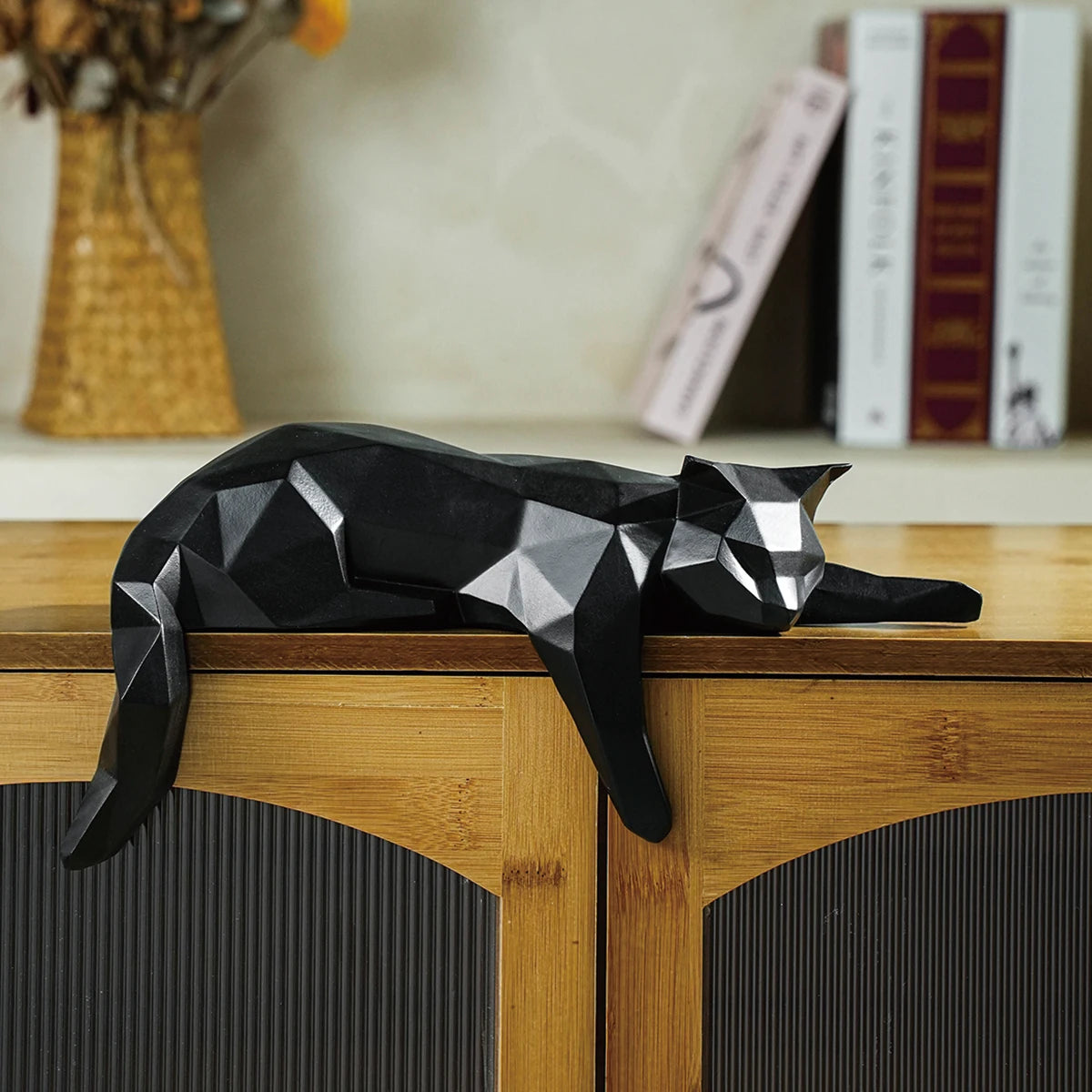 Adorable Geometric Cat Lazing and Resting