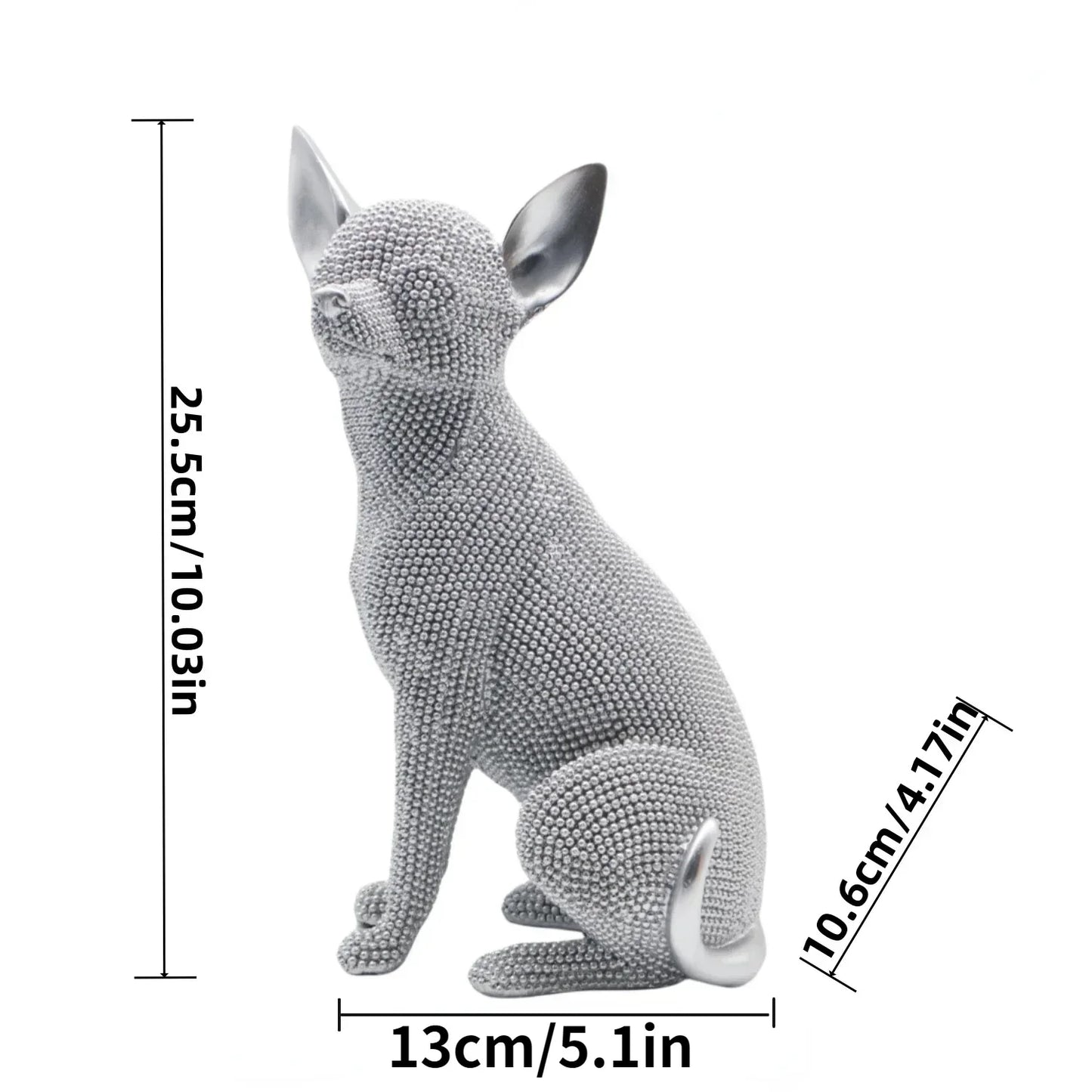 Handmade Stylish Pet Chihuahua Statue