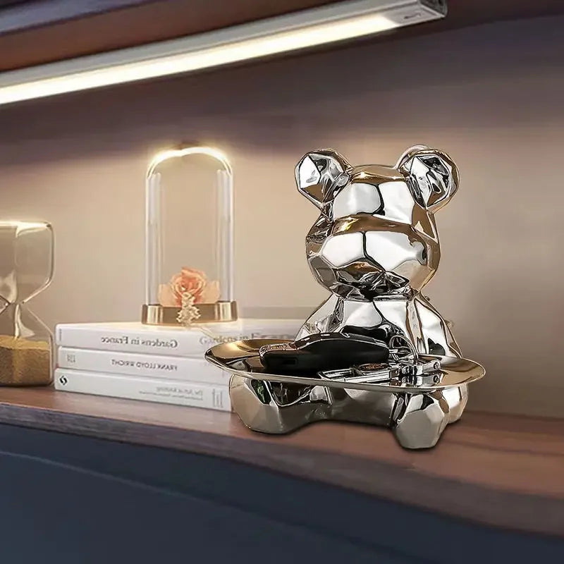Gilded Luxe Serving Bear with Tray