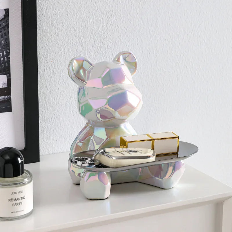 Gilded Luxe Serving Bear with Tray
