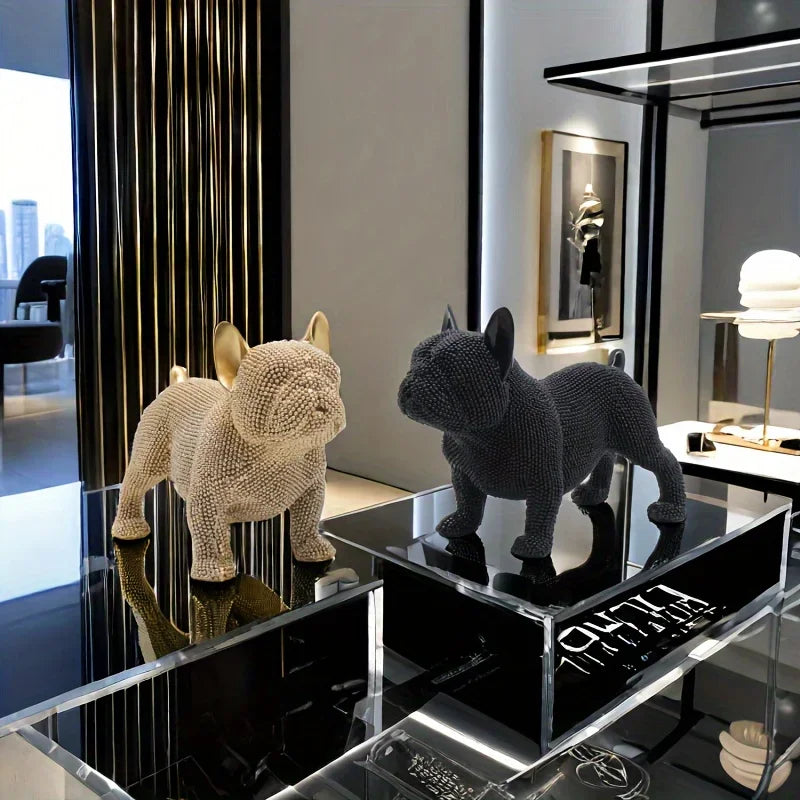Stylish Pet Bulldog in Beaded Design