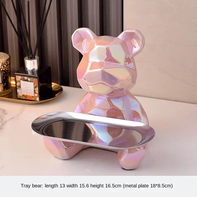 Gilded Luxe Serving Bear with Tray