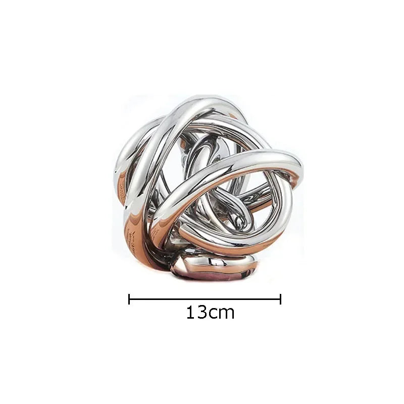 Glass Rope Knot Abstract Sculpture