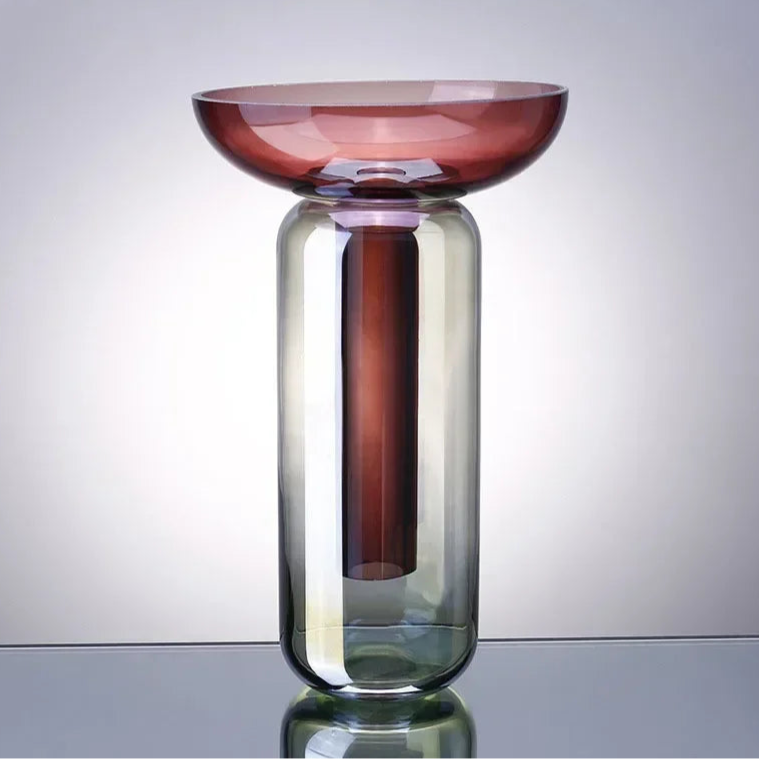 Gradient Colored Glass Vase