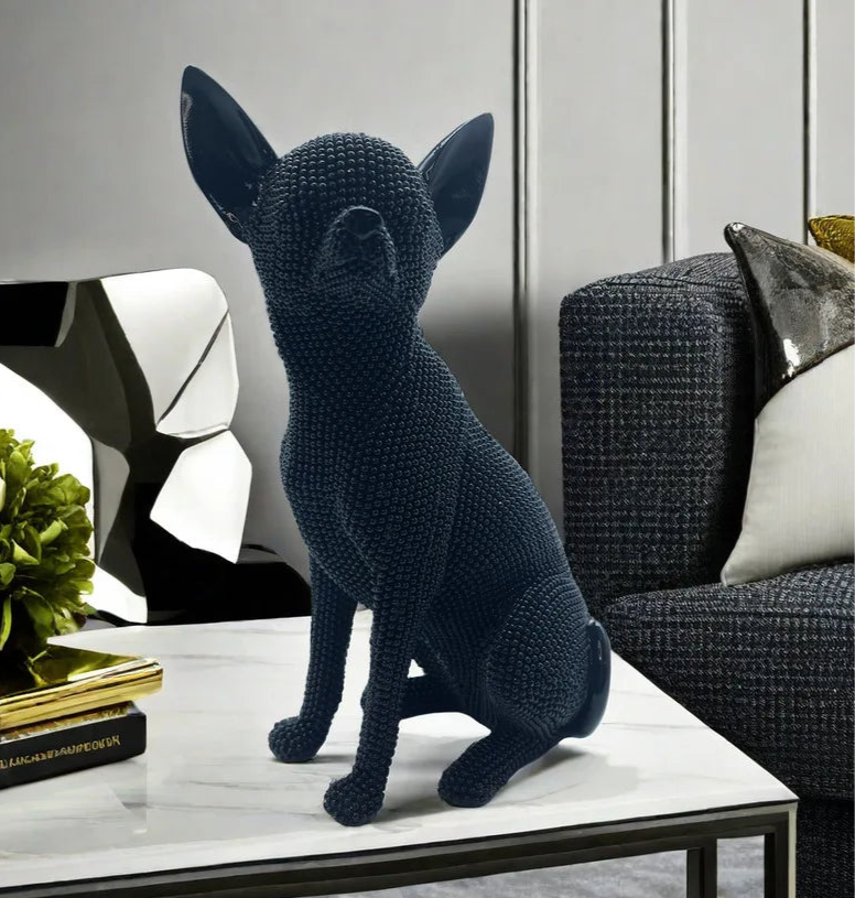 Handmade Stylish Pet Chihuahua Statue
