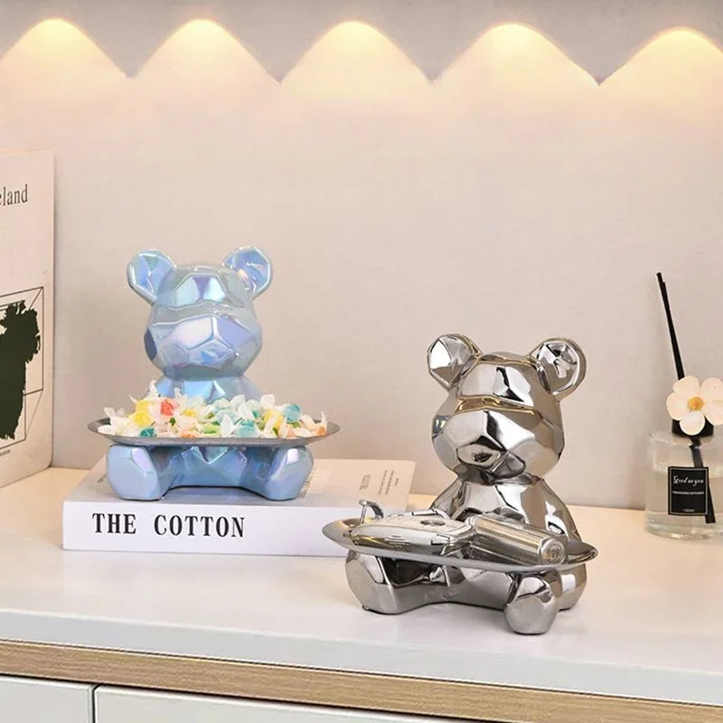 Gilded Luxe Serving Bear with Tray