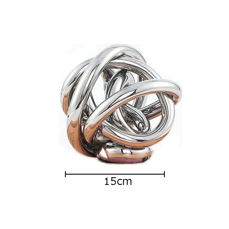 Glass Rope Knot Abstract Sculpture
