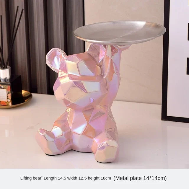 Gilded Luxe Serving Bear with Tray
