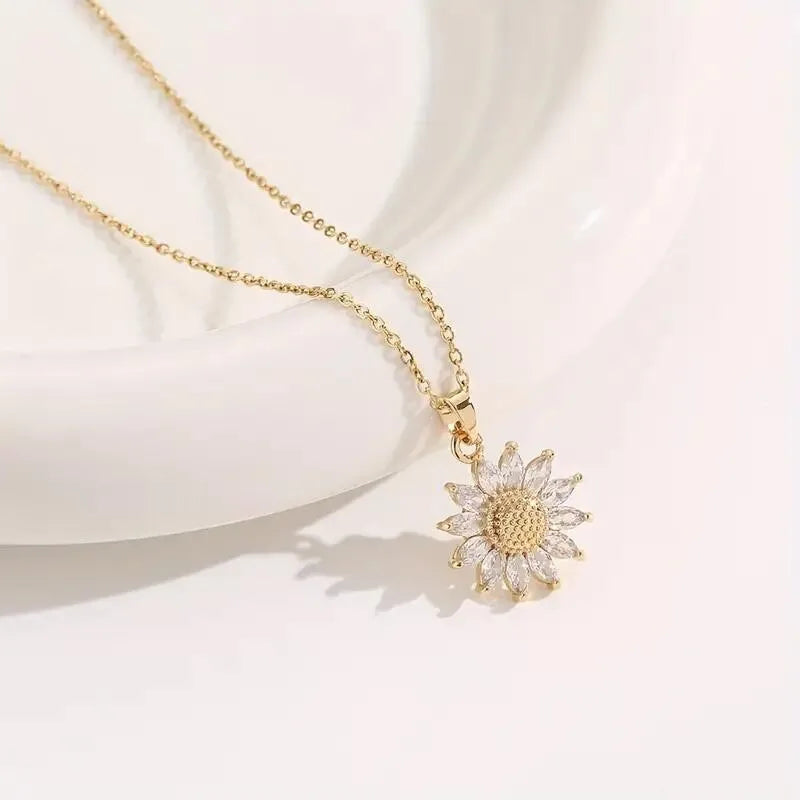 Sunshine Bloom Sunflower Necklace Gift Box