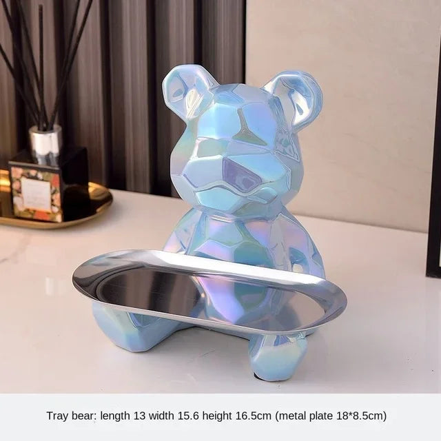 Gilded Luxe Serving Bear with Tray