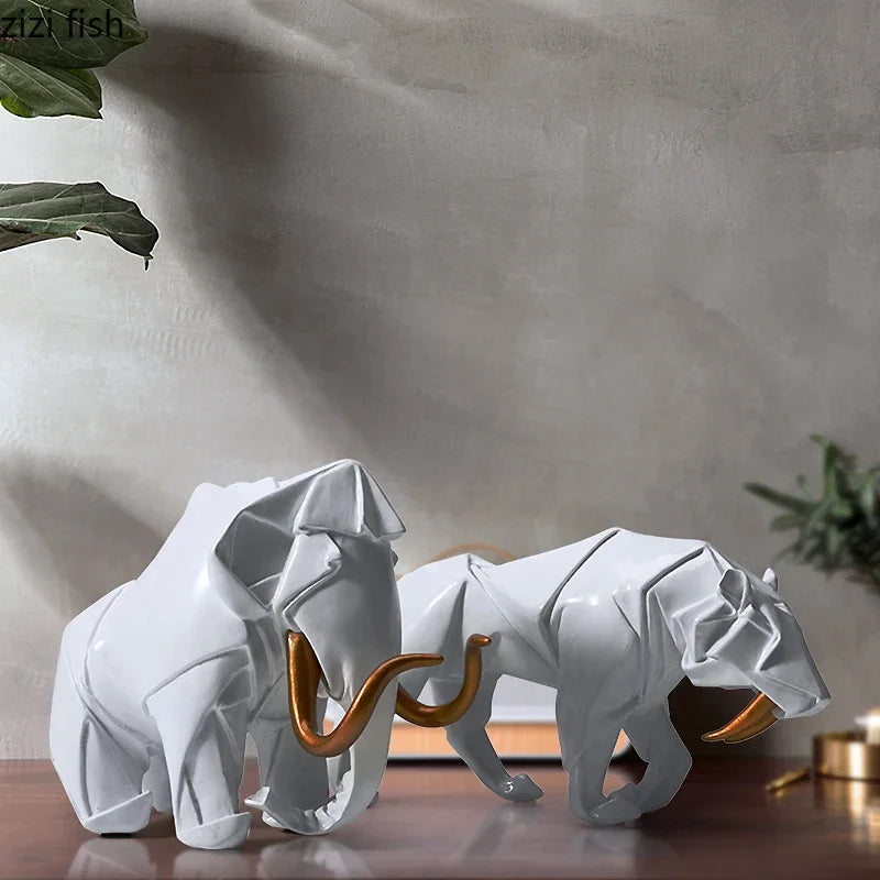 Saber Tooth Tiger and White Elephant