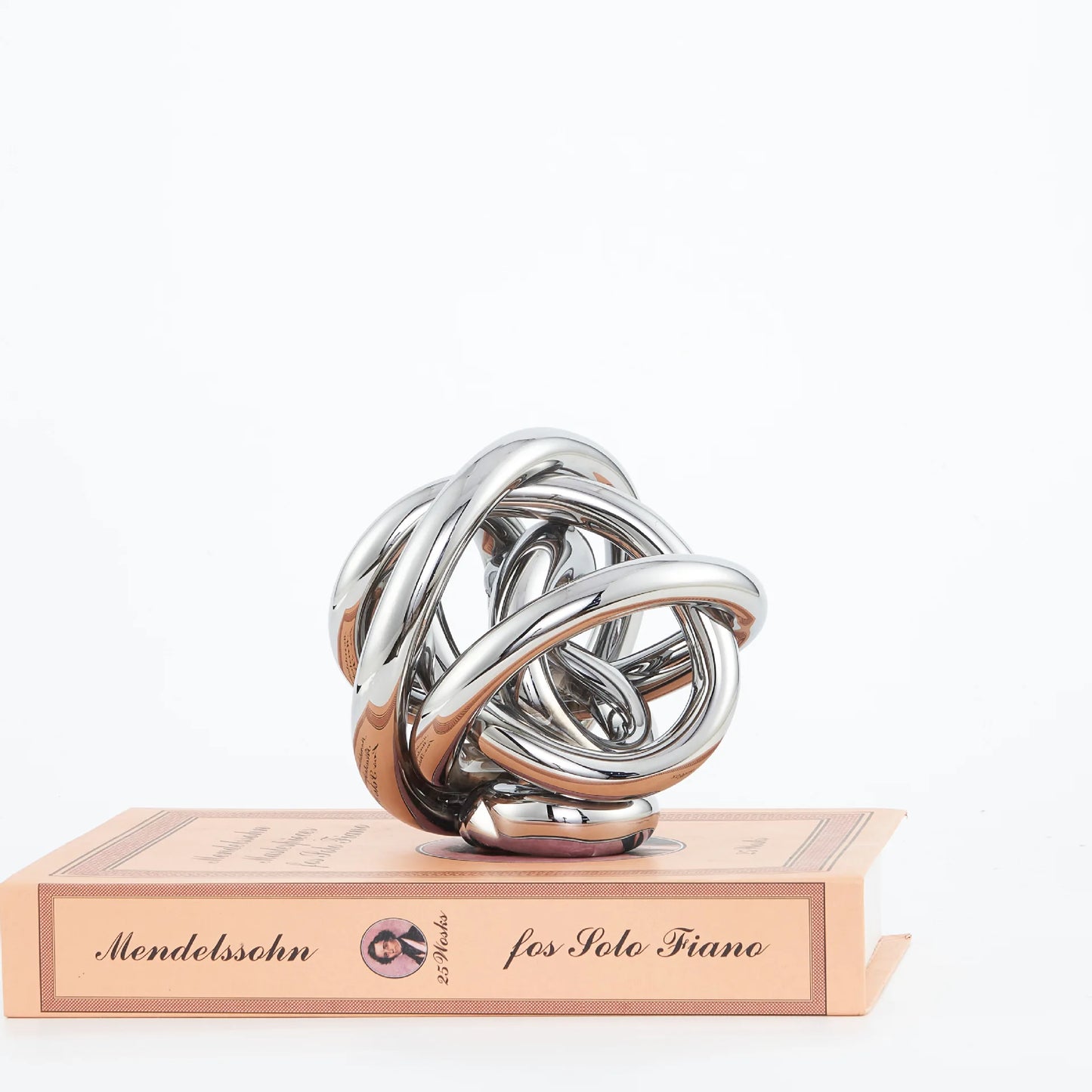 Glass Rope Knot Abstract Sculpture