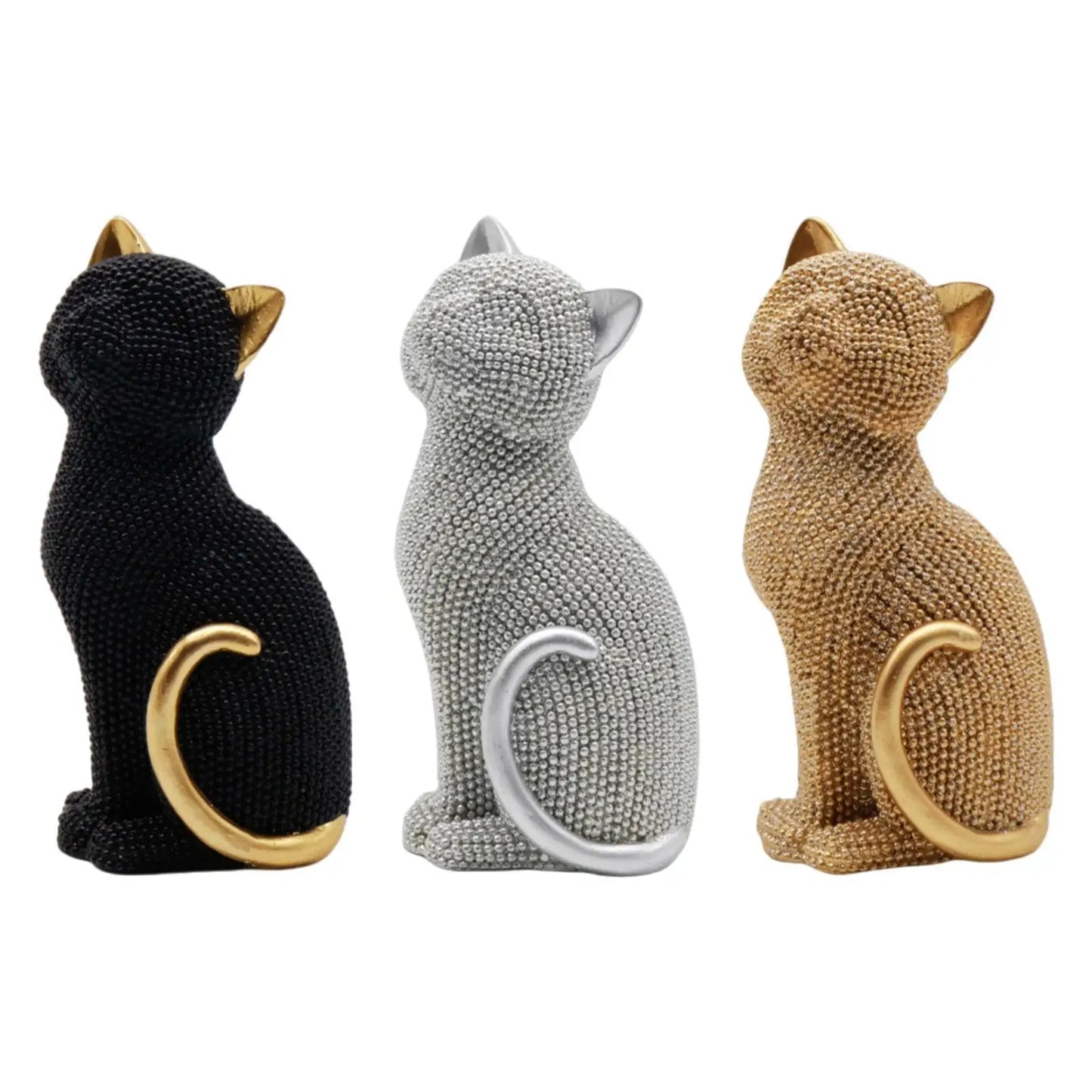Beaded Design Sitting Cat Statue