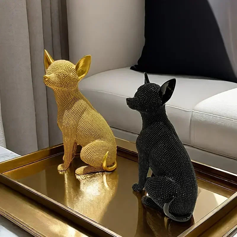 Handmade Stylish Pet Chihuahua Statue
