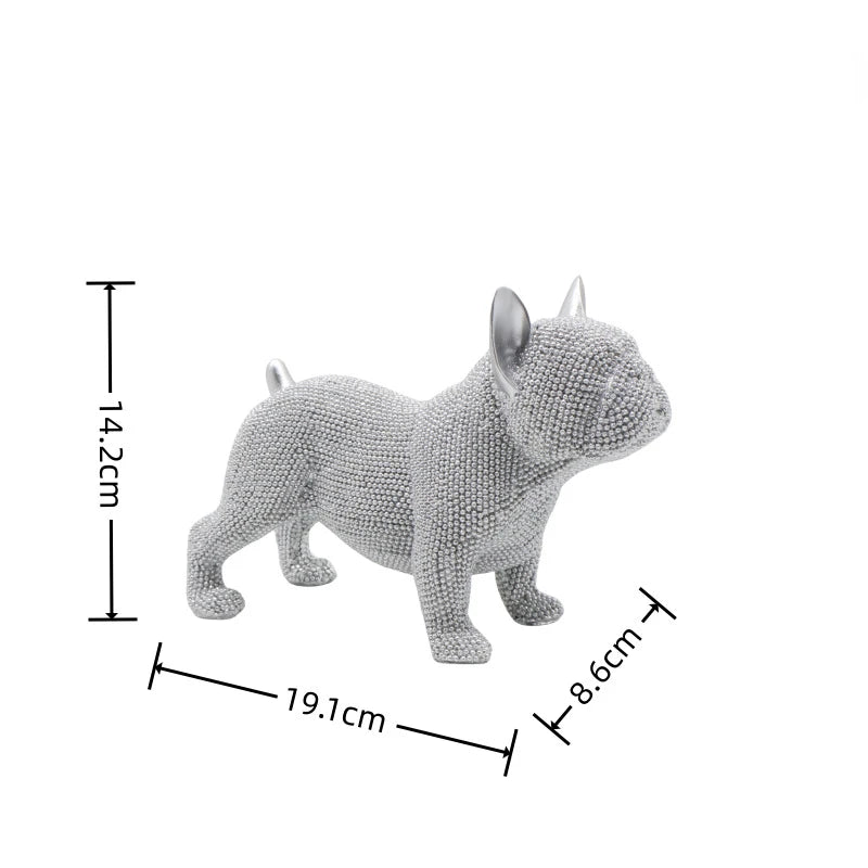 Stylish Pet Bulldog in Beaded Design